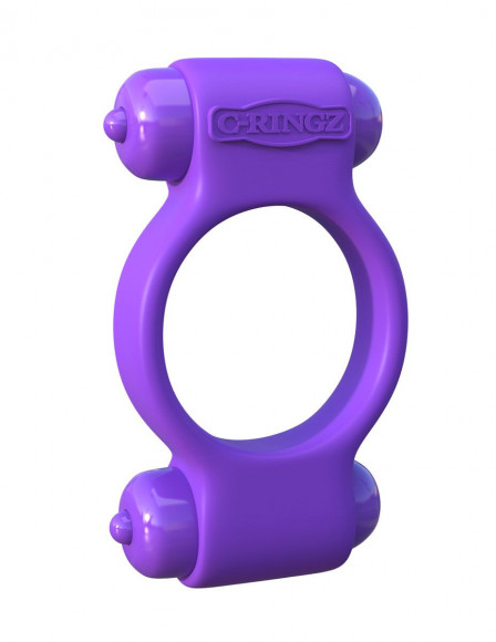 Фиолетовое эрекционное кольцо с 2 виброэлементами Magic Touch Couples Ring Фиолетовое эрекционное кольцо с 2 виброэлементами Magic Touch Couples Ring
